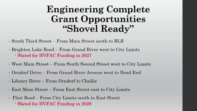 Brighton staff warn street millage expires July 2025; council briefed on renewal options and project priorities