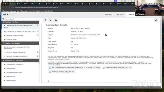 Board reviews Chadds Ford wastewater replacement, robotics room furnishings and electric-bus pilot update