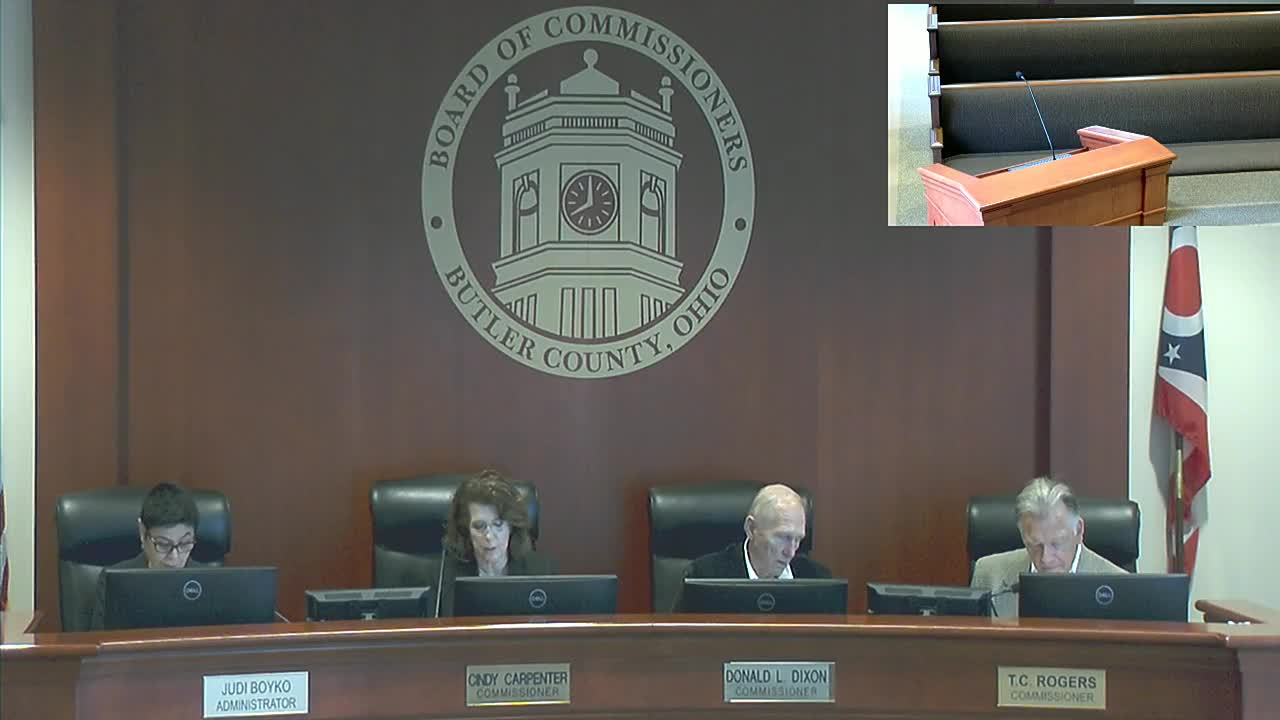Butler County Commissioners elect Don Dixon as board president for 2025