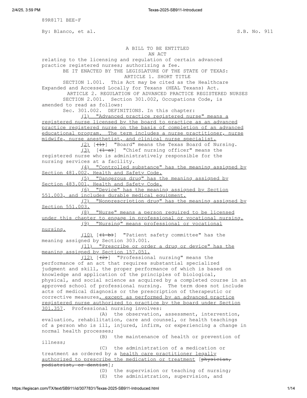 Texas board approves independent practice for advanced practice registered nurses