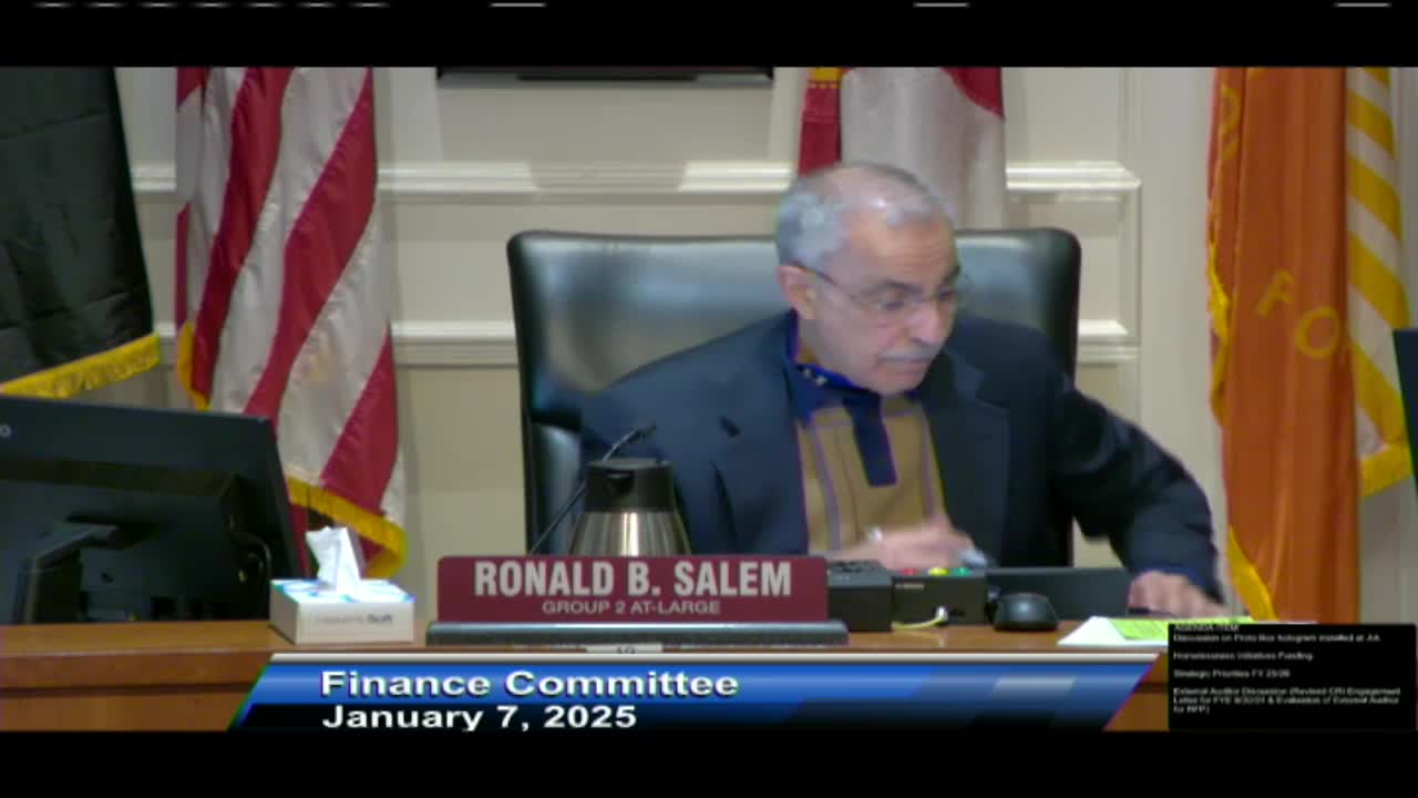 Finance Committee moves to file resolution asking mayor to set aside 0.5% of budget as council strategic contingency ($9.42 million)