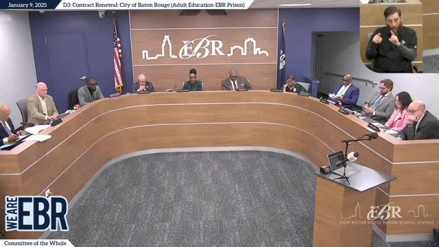 Board renews $134,110 contract for adult education classes and HiSET testing at parish jail