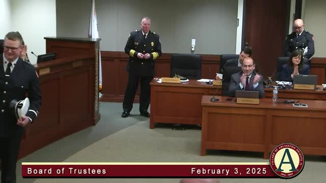 Lieutenant Drew Hansen sworn in at Arlington Heights Fire Department ceremony