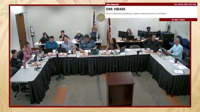 House Transportation Committee advances e-bike rules, raises DOT contract caps and moves multiple measures; several bills deferred