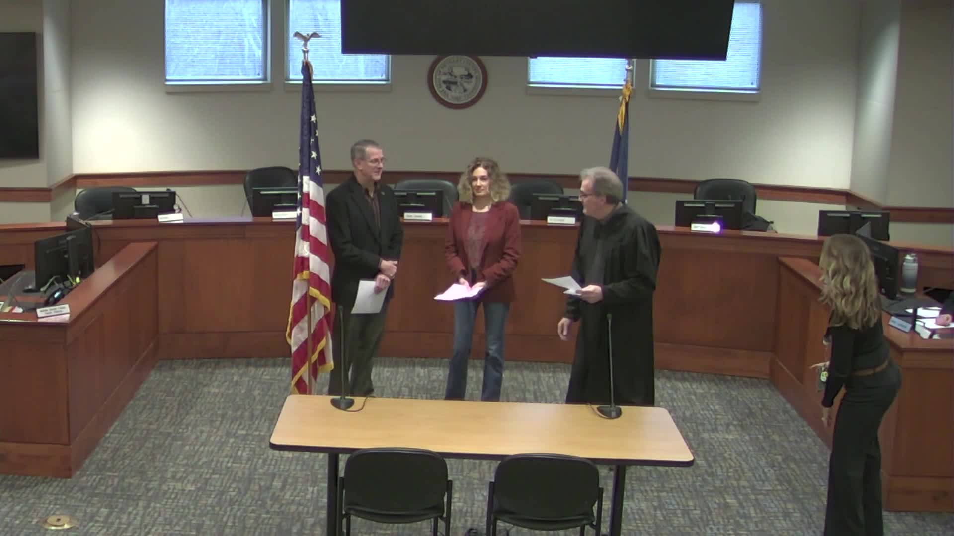 Nicollet County swears in two newly elected commissioners; board elects 2025 chair and vice chair