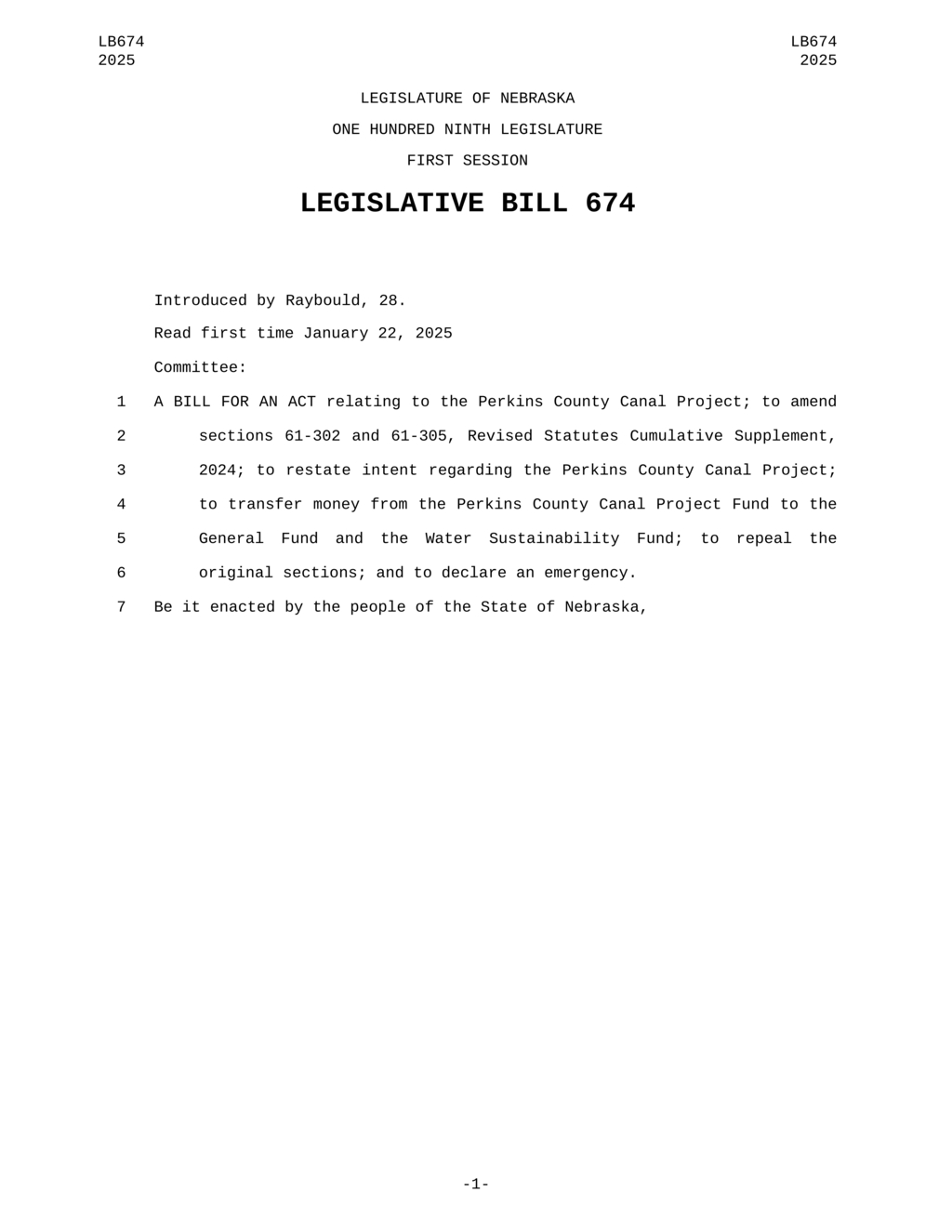Nebraska Legislature approves Perkins County Canal Project for water management