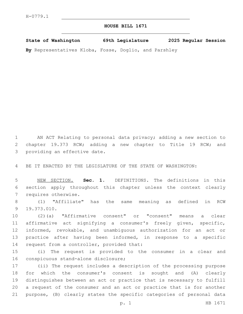 Washington State implements new data privacy protections for consumers