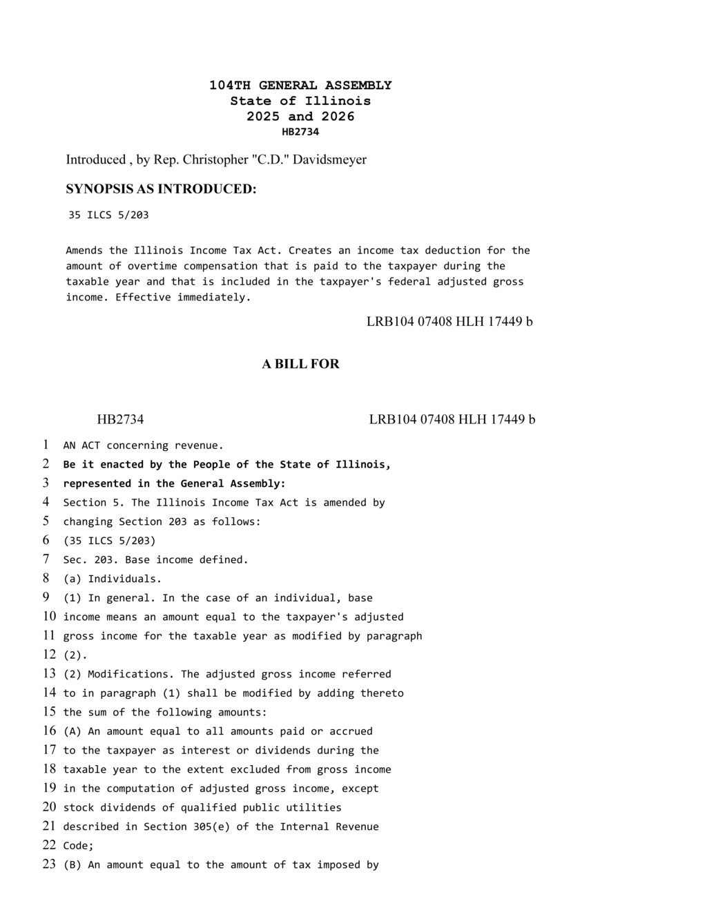 Illinois General Assembly considers tax exemptions for job training and medical accounts