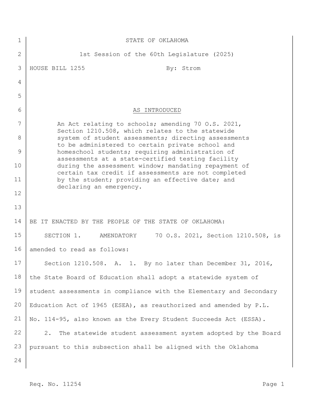 Oklahoma Board sets new standards for student assessment and academic competencies
