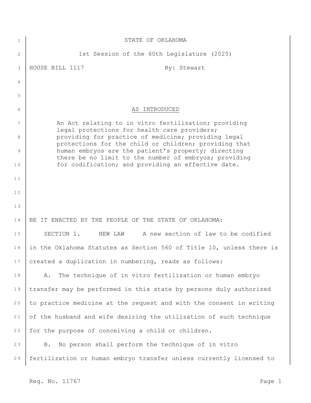 Legislation outlines new consent rules for in vitro fertilization in state