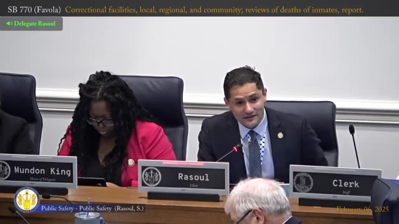 Subcommittee backs bill to consolidate jail reporting, including inmate-death summaries