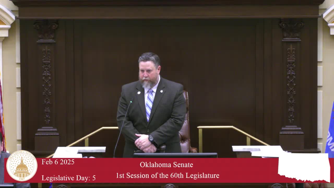 Oklahoma Senate presents citation to Elgin Owls for 2024 Class 4A state, academic championships