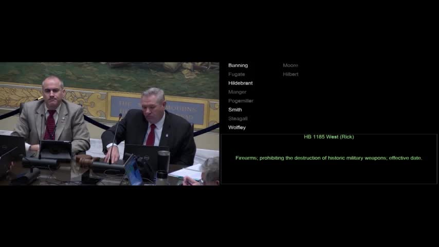 Committee backs bill to donate confiscated historic military weapons to veterans’ groups