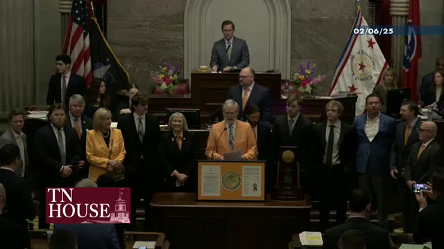 Tennessee Volunteer Baseball Team celebrated after winning NCAA Championship