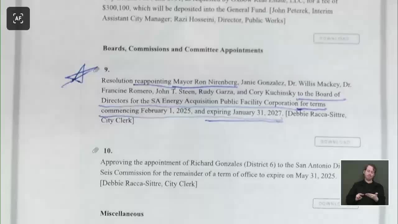 San Antonio council reappoints members to SA Energy acquisition board amid questions over mayoral seat