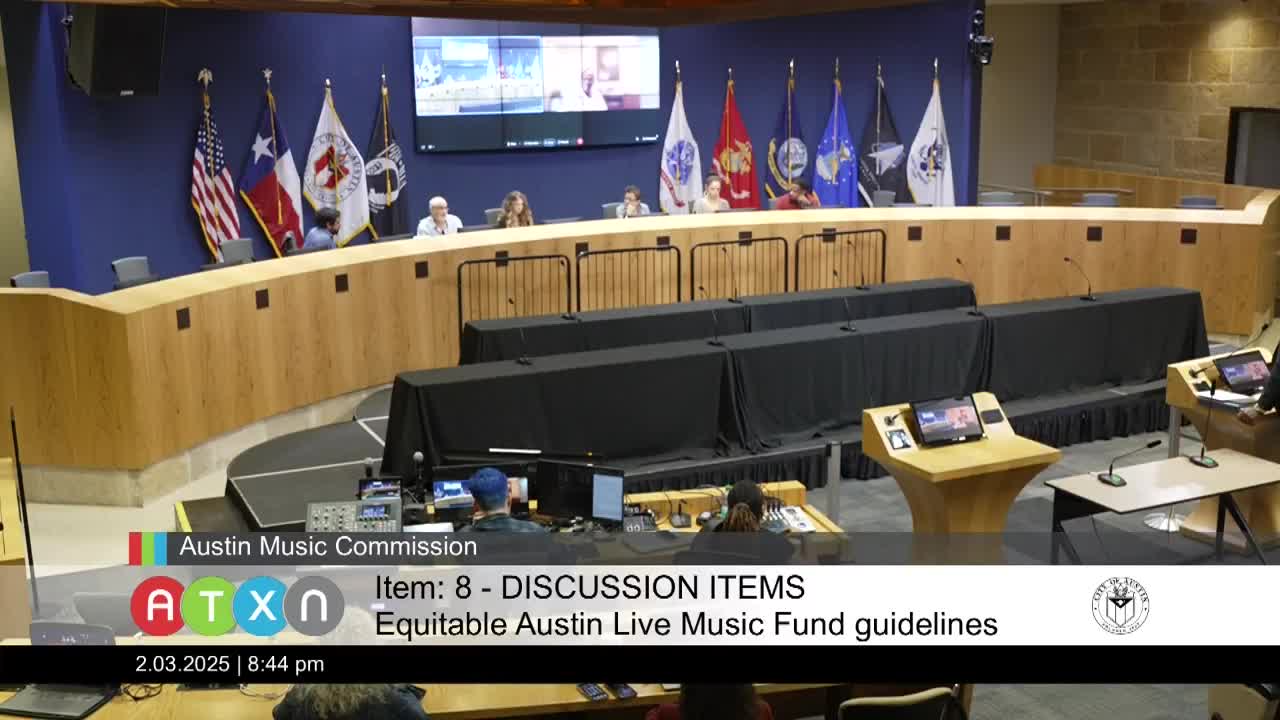Austin Music Commission debates grant allocations and policy transparency issues