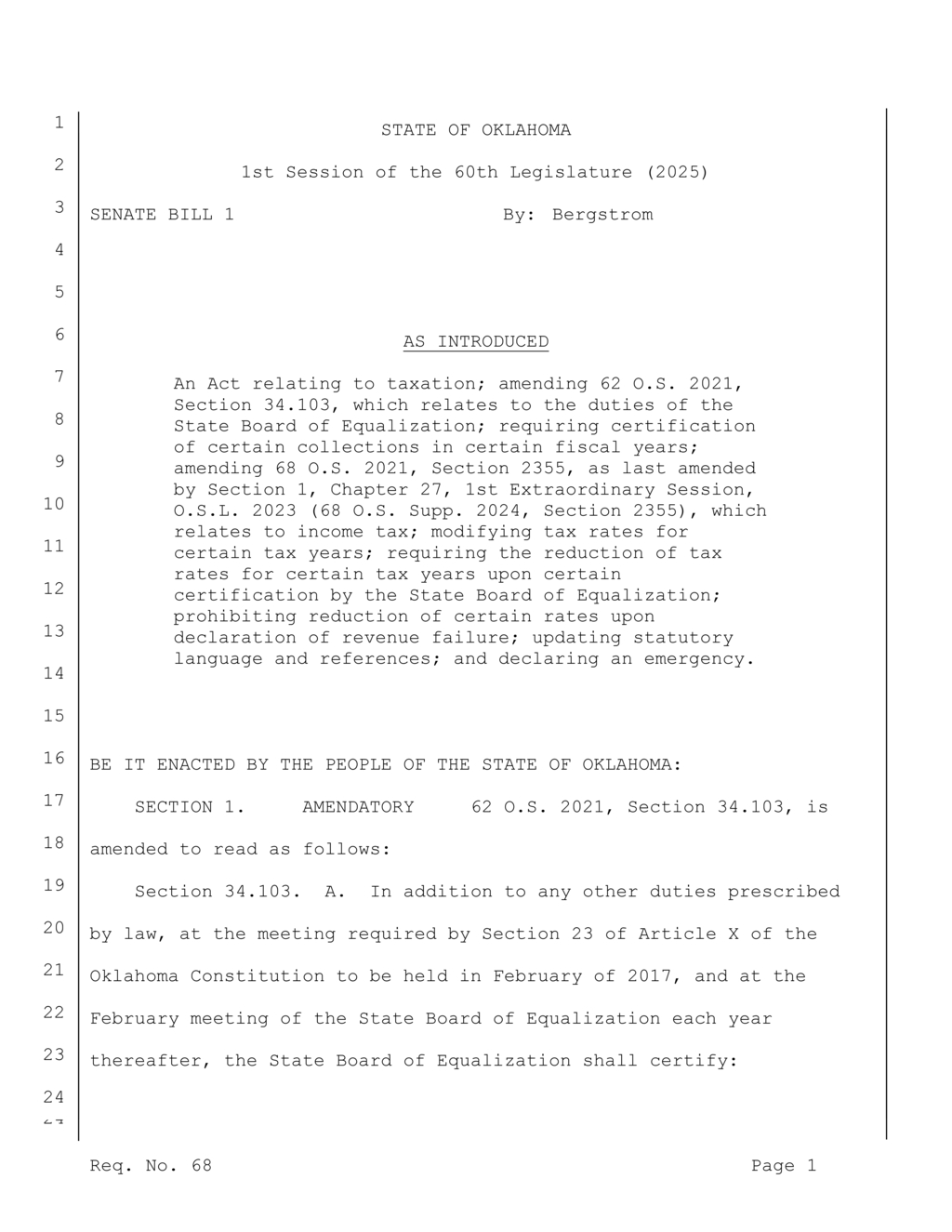 Oklahoma imposes new income tax rates for married couples and individuals starting 2024