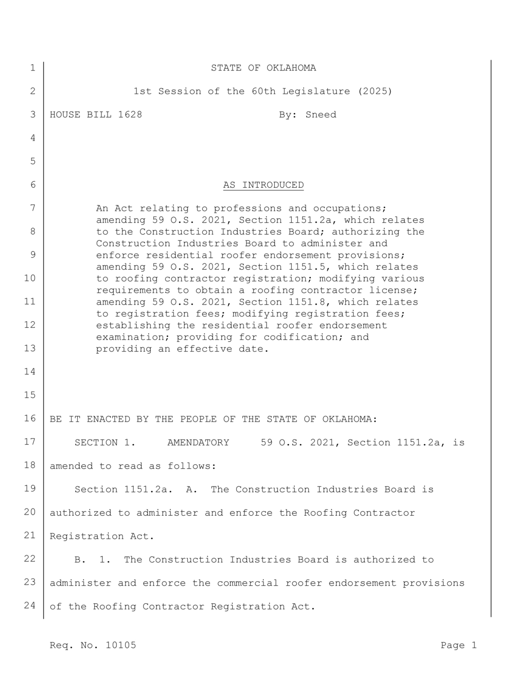 Oklahoma mandates new insurance and registration requirements for roofing contractors