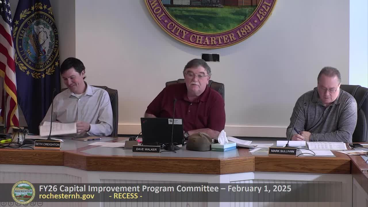 Public Works Committee approves FY26 CIP line items for roads, water and sewer; most items pass by voice vote