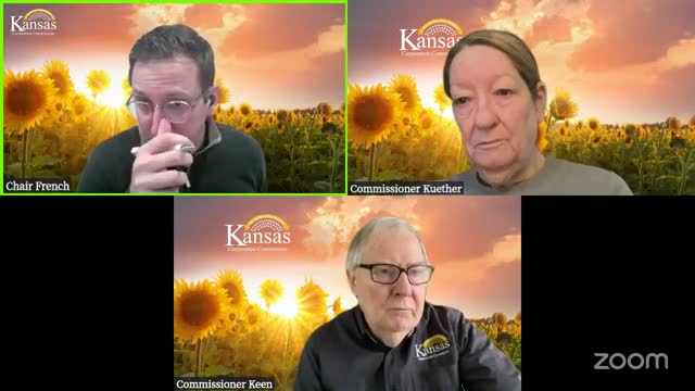 Kansas Corporation Commission approves 32-item consent agenda; denies reconsideration petition in consolidated dockets