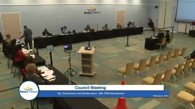 Council debates, but does not impose, moratorium on IHC PUD zoning for Singer Island