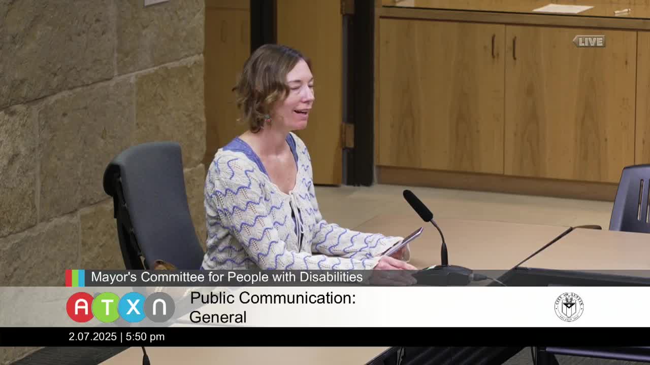 Community mental-health worker urges city committee to prioritize group-home staffing for adults with IDD