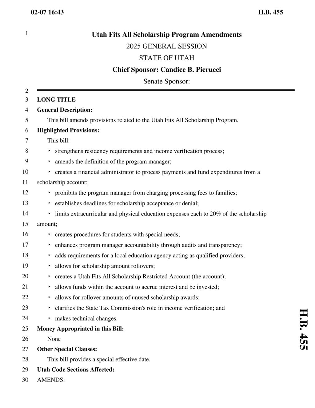 Utah lawmakers revise Fits All Scholarship Program enhancing oversight and compliance