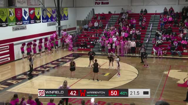 Warrenton girls basketball defeats Winfield 53-42 amid cancer awareness night events