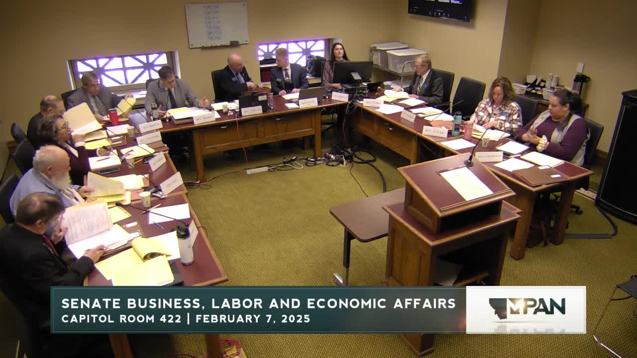 Votes at a glance: Business, Labor & Economic Affairs Committee — several bills moved, some tabled