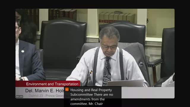 Maryland committee advances housing bills on rent penalties and reservoir augmentation