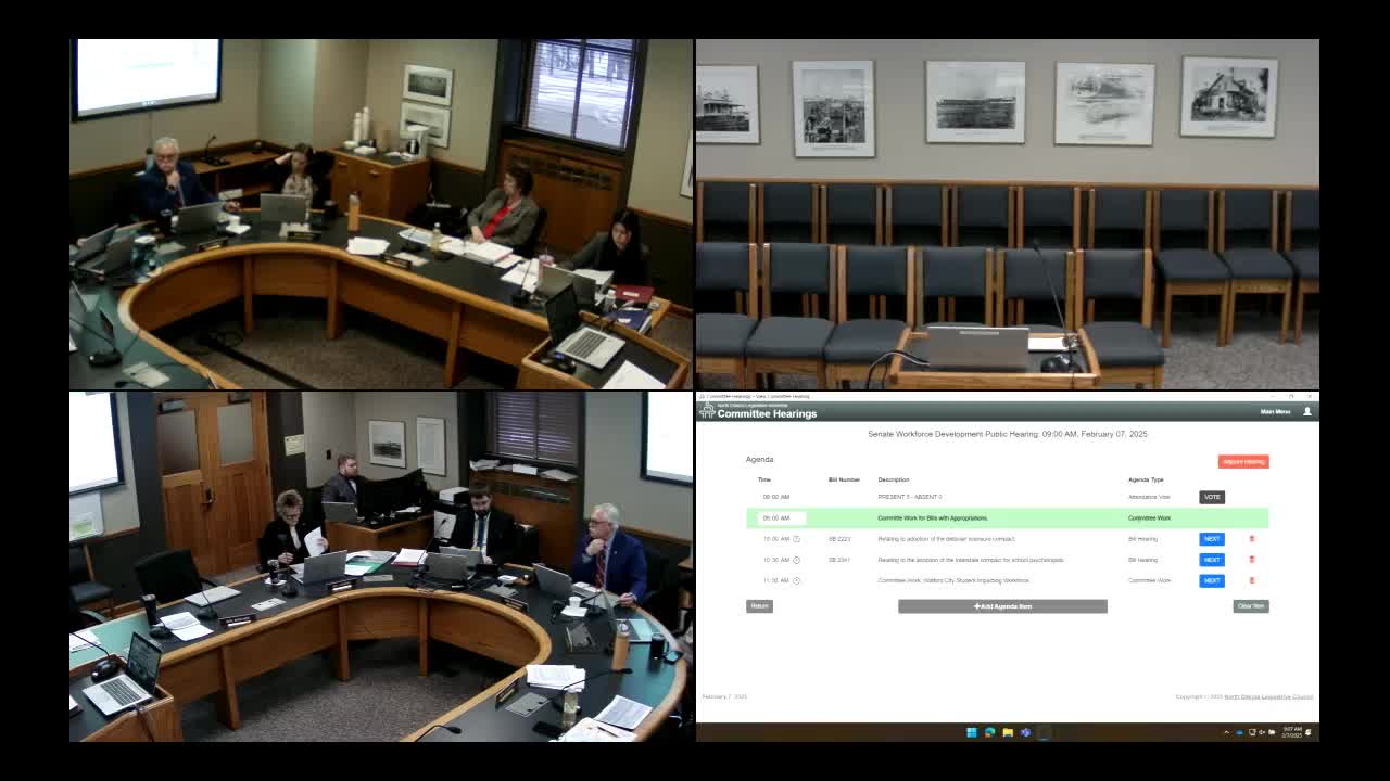 Committee hears testimony on school-psychologist interstate compact SB 2341; no final vote