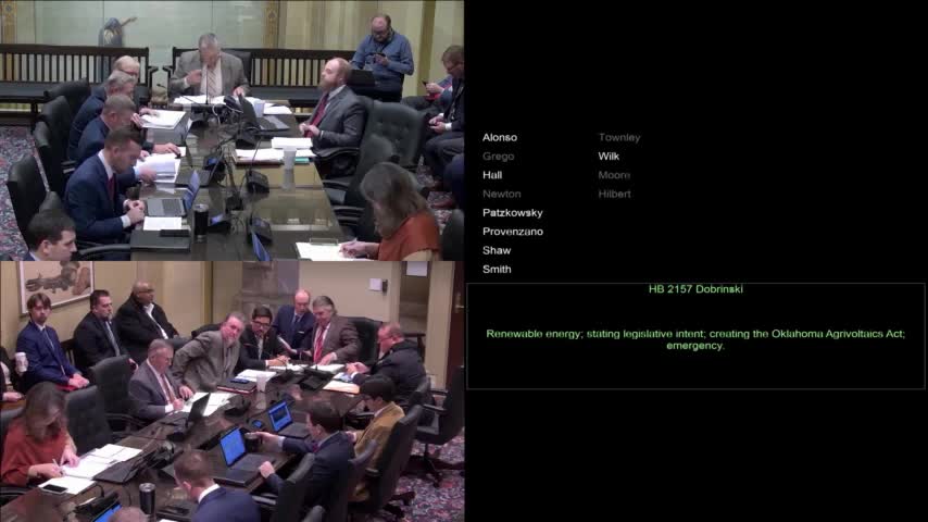 House committee advances Oklahoma Agrivoltaics Act after debate on farm benefits and energy reliability