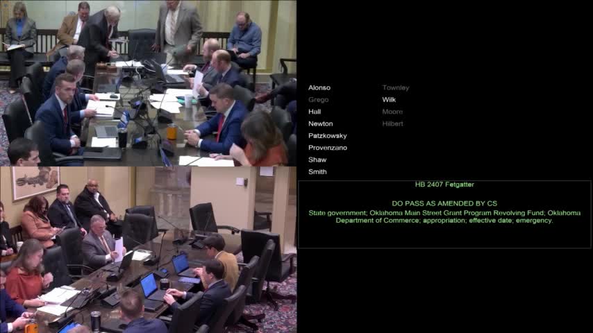 Committee advances several bills: firefighter screenings, Main Street grant fund, forestry, workforce and conservation cleanup