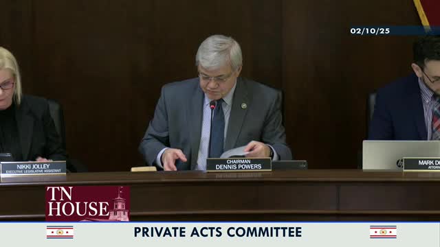 Panel tells committee private acts fill local gaps, require local ratification