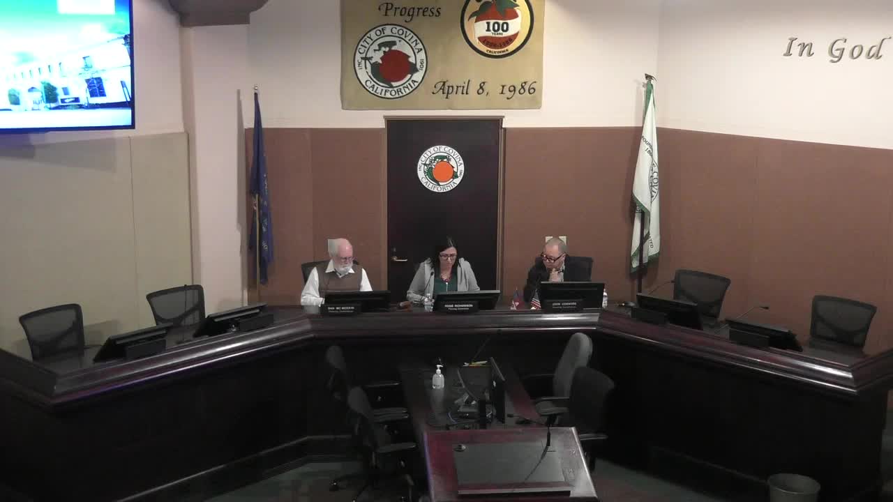 Covina Planning Commission convenes for December meeting and roll call