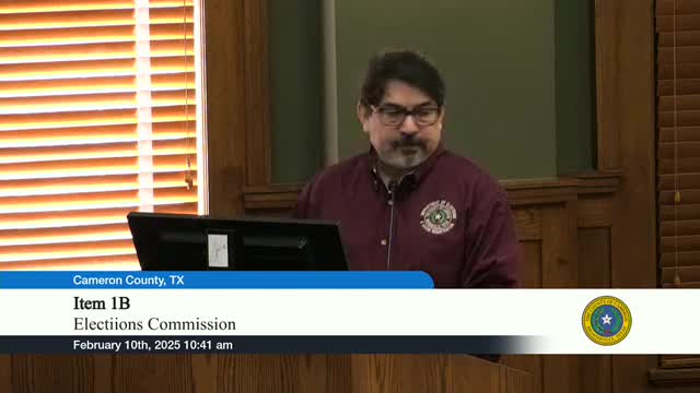 Cameron County elections officials endorse countywide voting, set early-vote and polling sites for May 3 special election