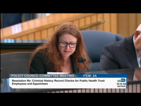 Policy committee clarifies county review of criminal‑history checks for employees and directs training