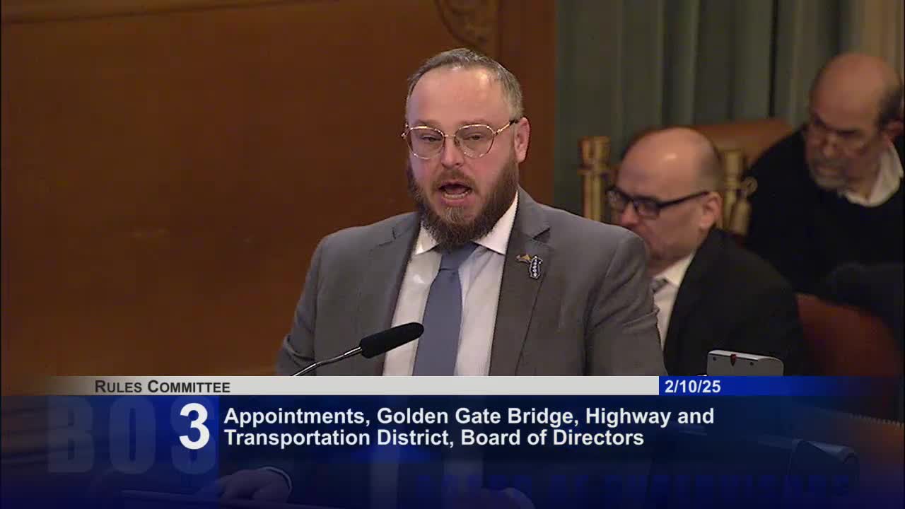 Hartman and Devlin propose transit improvements for Golden Gate Bridge District