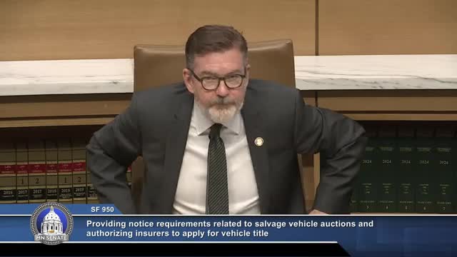 Senate committee advances bill to let insurers and salvage yards seek vehicle titles when owners cannot be located
