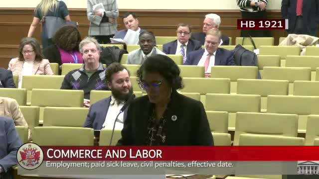 Virginia House Bill 1921 aims to secure paid sick leave for all workers