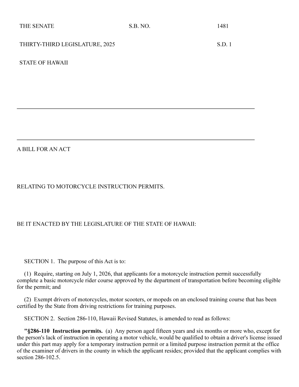 New motorcycle permit rules mandate rider course for applicants starting July 2026