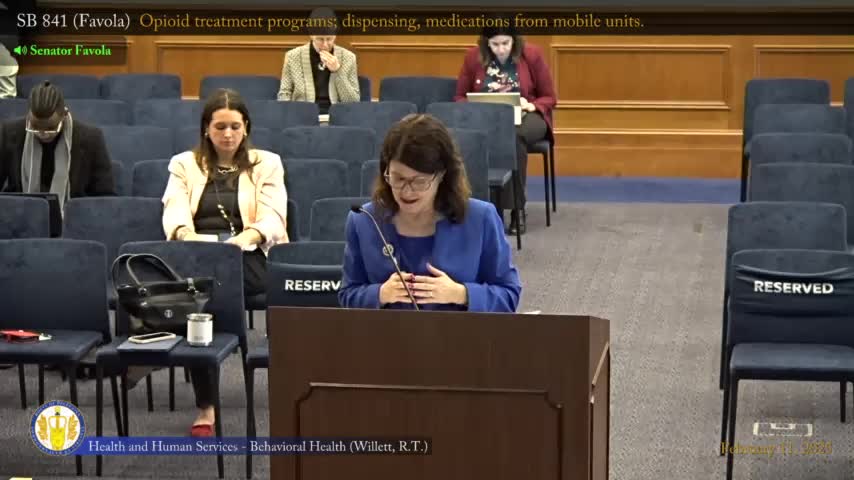 Committee approves language to let mobile units dispense opioid treatment under waiver process