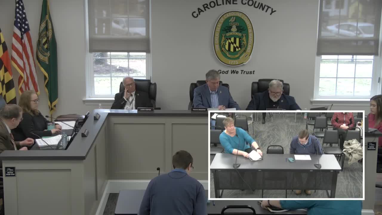 County reports FY25 second‑quarter finances as state tax restructuring could cut Caroline revenue by about $1.1 million