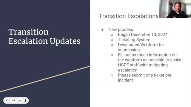 HCPF launches Salesforce escalation web form for transition issues; asks providers to use single ticket workflow