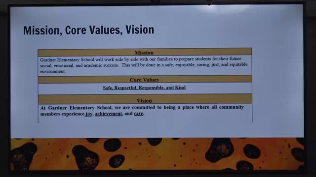 Gardner Elementary sets strategic goals for student joy achievement and literacy improvement