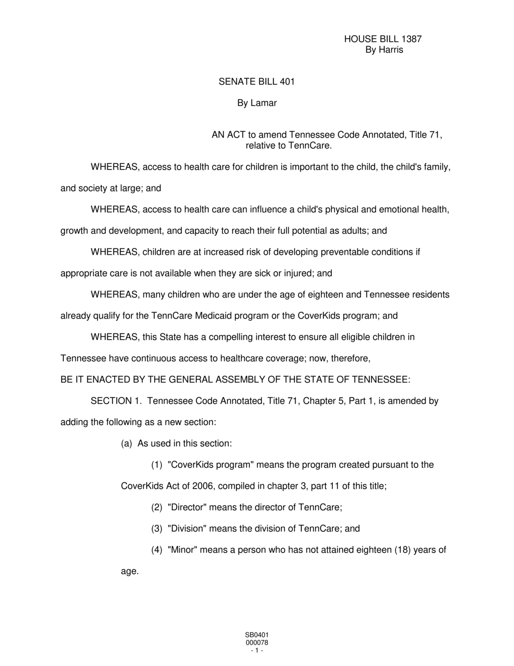 Tennessee extends TennCare eligibility for minors to age 18 starting July 2026