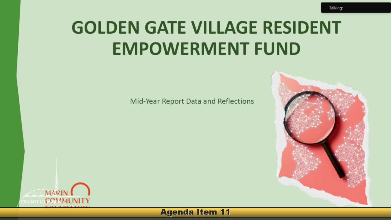 Marin Community Foundation, residents report early results from Golden Gate Village resident empowerment fund