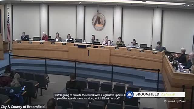 Broomfield council adopts formal positions on three state bills after legislative update