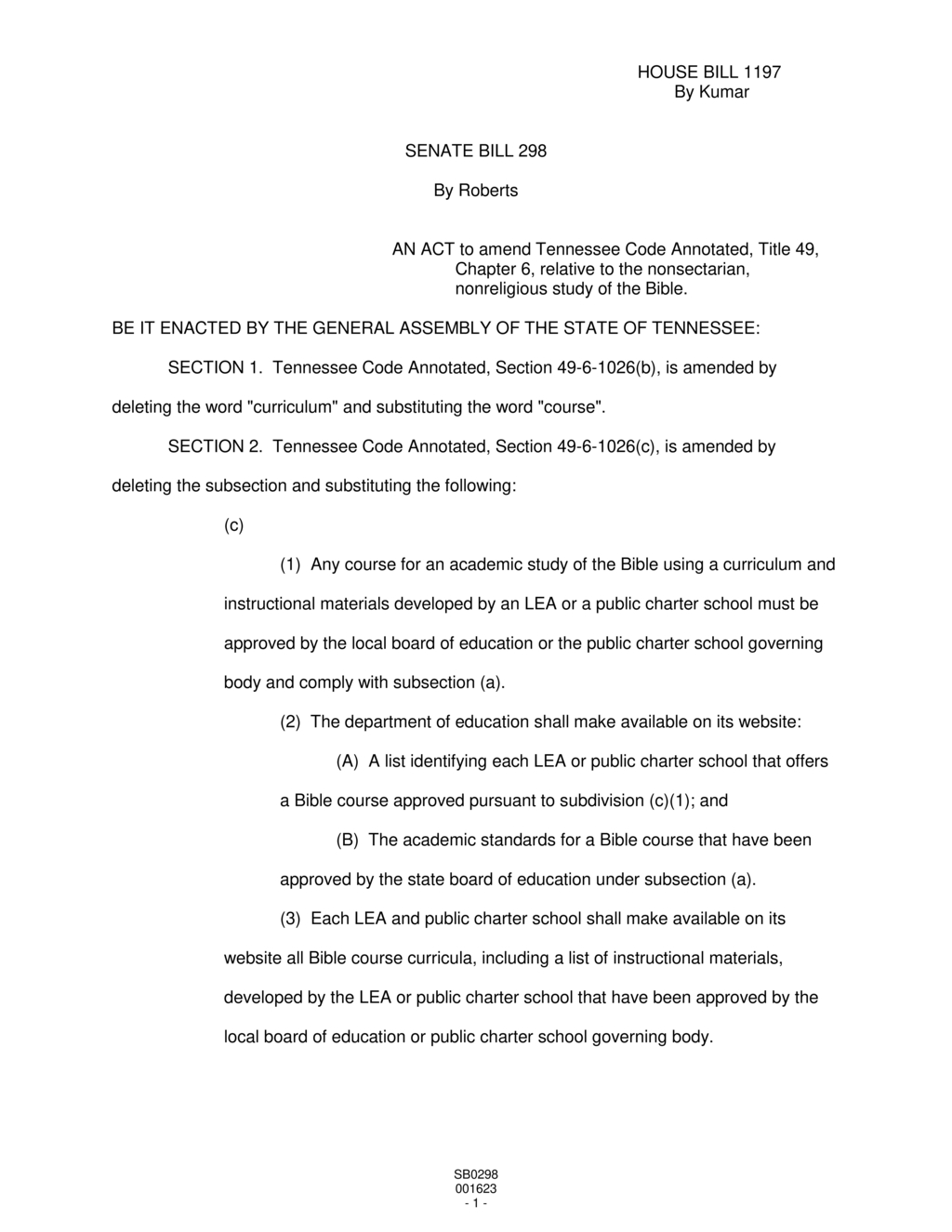 Tennessee board approves elective Bible course for high schools and charters