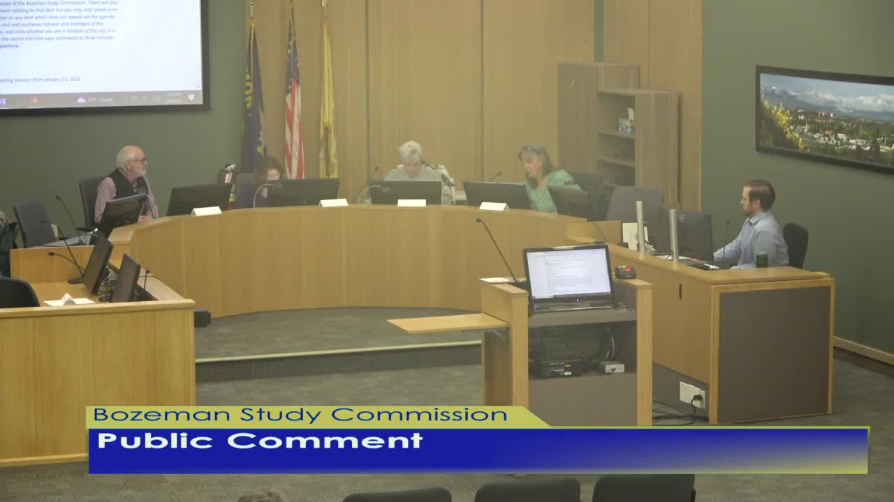 Bozeman study commission excuses absent member, approves consent agenda